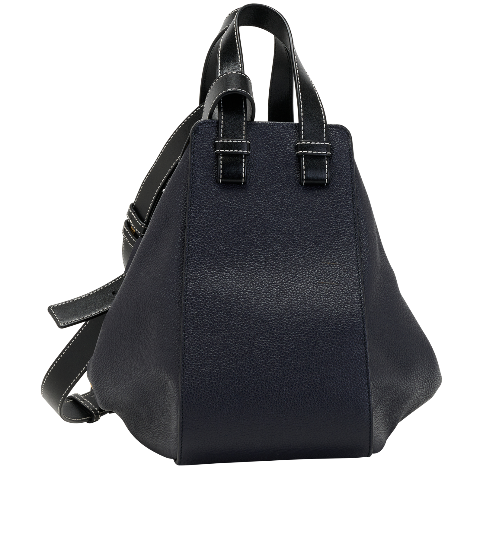 Small Hammock, &pound;1,100, Handbags, Black/Navy, Leather, Back view